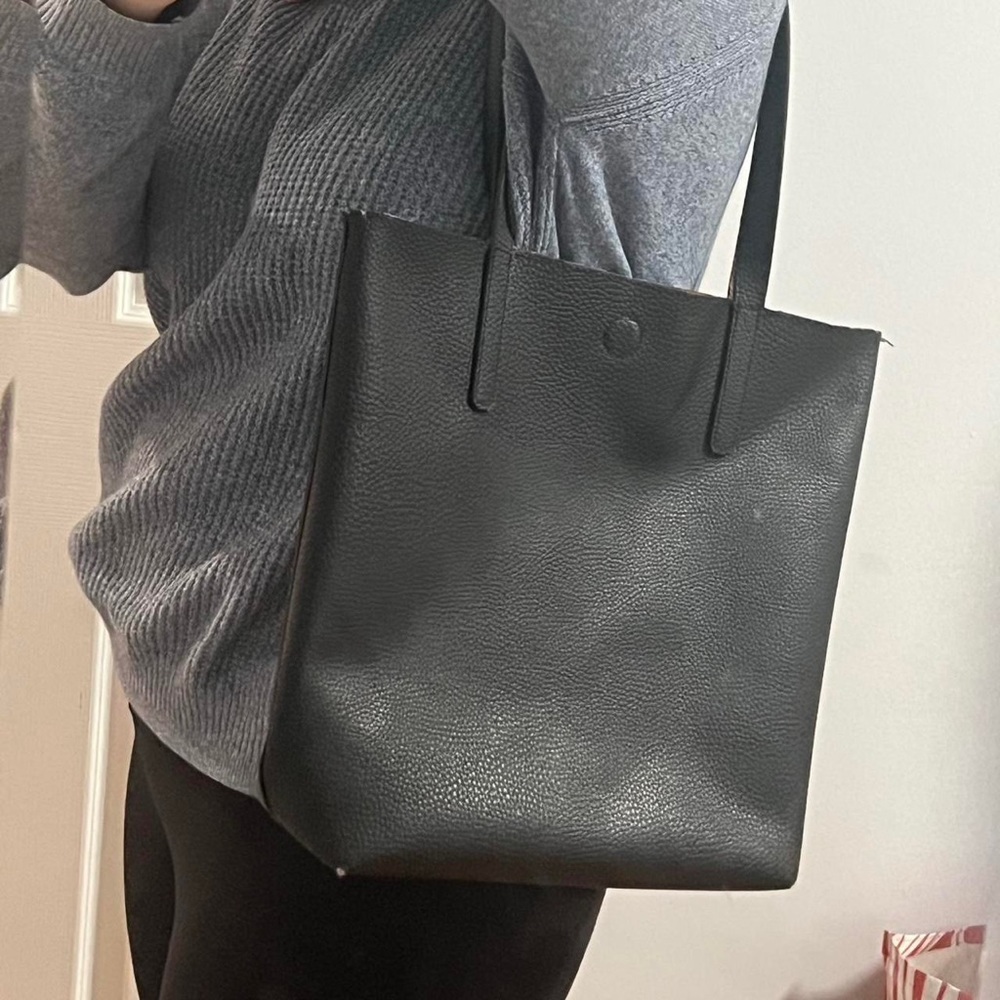 y2k vintage faux leather tote bag